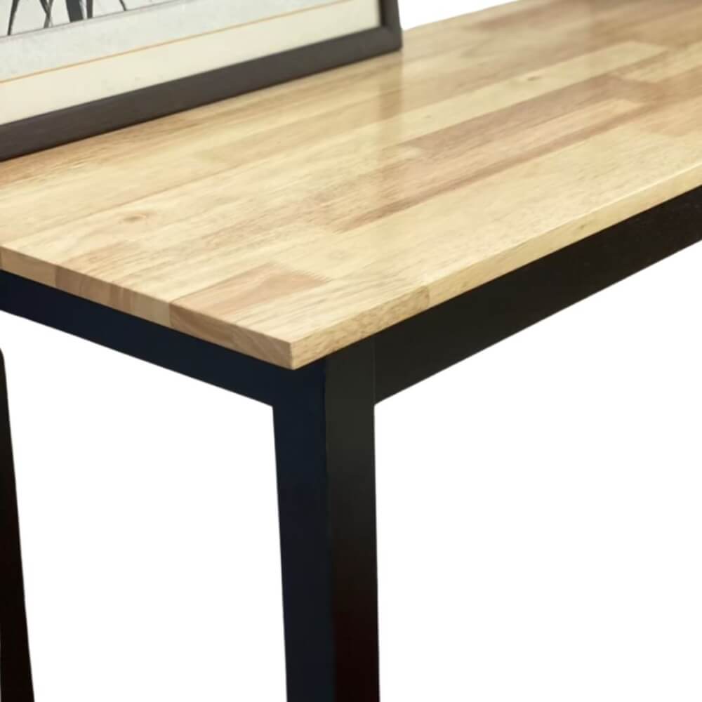 โต๊ะบาร์ไม้ยางพารา Evergreen Furniture TH 120x40x100ซม. สีไม้ธรรมชาติ-สีดำ